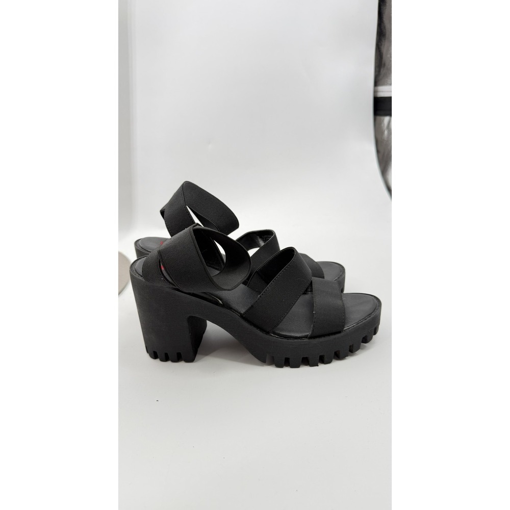 Unionbay Sandals Womens 7 Black LUCCA Strappy Platform Block Heel U2LGC01